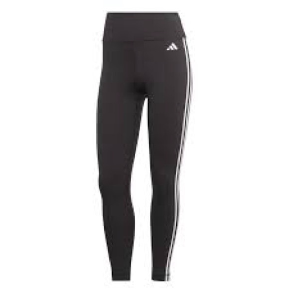 adidas | Women's Sportswear 3-Stripe Tights in Black and White - Picture 2 of 14